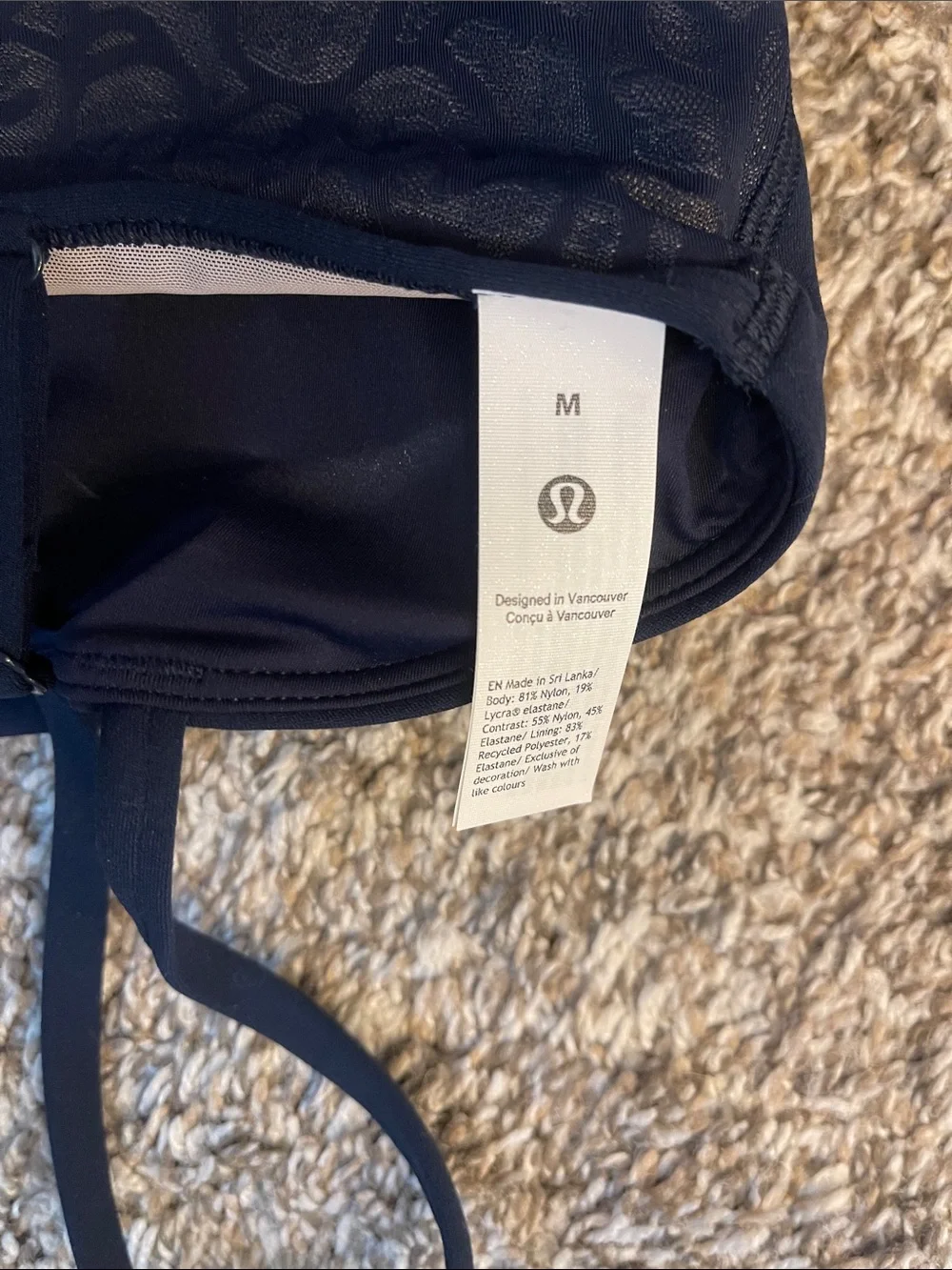 NWT Lululemon - Nulu Paisley Lace-Back Yoga Bra - M - Picture 3 of 3